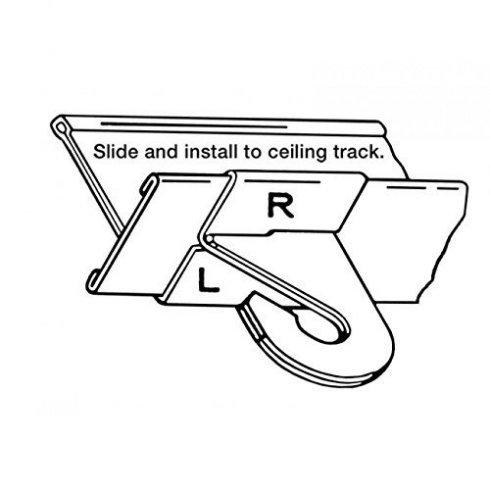 Pack of 50 Pairs - High Strength Aluminum Two Piece Ceiling Hooks for Drop-Ceiling T-Bars, 50 Right and 50 Left, White Enamel Finish, Holds up to 15 lbs. 1"W x 1 ½"H