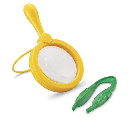 Learning Resources Magnifier & Tweezers, Fine Motor Toy, Easy Grip, Assorted Colors, Kids Magnifier, Kids Tweezers, Ages 3+