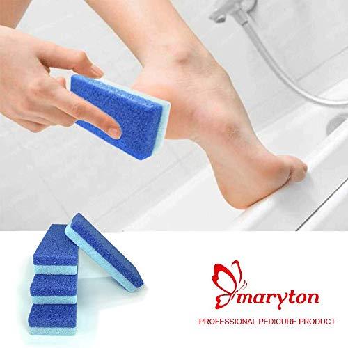 Maryton Foot Pumice Stone for Feet Hard Skin Callus Remover and Scrubber (Pack of 4) (Blue) Blue