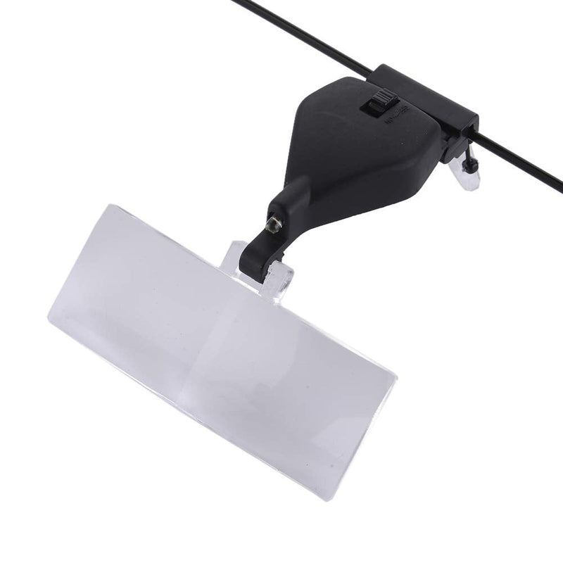 Hands-Free Magnifying Glass Portable Eye Magnifier Loupe with LED Light and 3 Replaceable Lenses(1.5X, 2.5X, 3.5X) for Eyelash Extensions Jewelry Crafting Medical