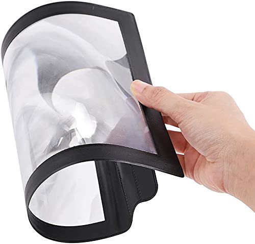 A4 Full Page Reading Magnifier 3X Handheld Reading Aid Plastic Rectangular Magnifying Portable Large Sheet Magnifier Reading Aid Lens for Seniors,Low Vision,Reading Books and Pages,Sewing Crafts Black