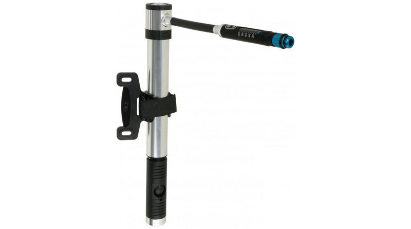 Power Alloy Bicycle Pump High Volume With Gauge Silver
