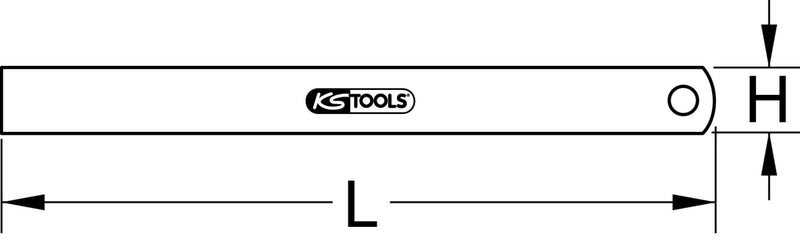 KS Tools 300.0111 Semi-flexible steel rule, 500mm 500mm