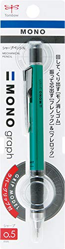 Tombow Mechacical Pencil 0.5mm Mono Graph Grip, Shine Turquoise (DPA-141C)