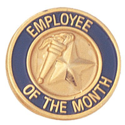 3/4 Inch Employee of The Month Lapel Pin - Package of 12, Poly Bagged