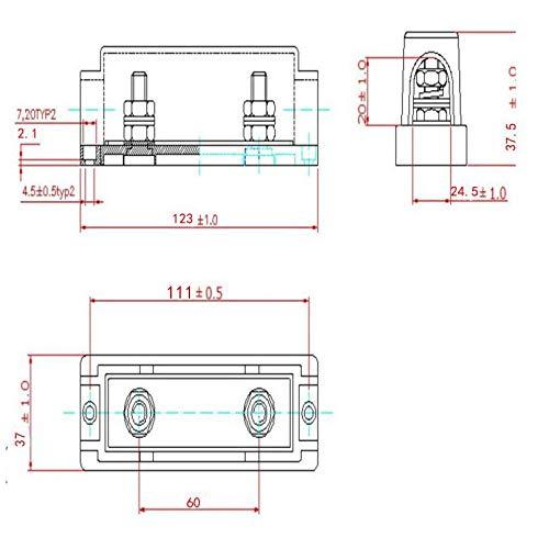 Baomain ANL-150A Electrical Protection ANL Fuse 150 Amp with Fuse Holder 1 Pack