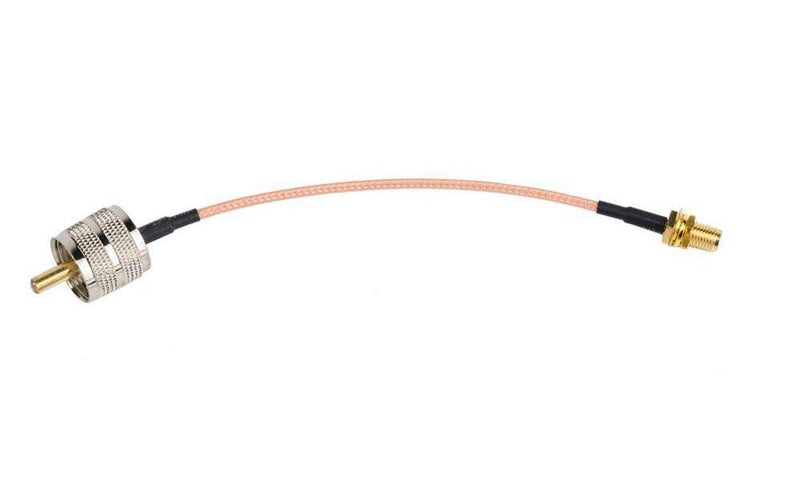 DHT Electronics RF coaxial Coax Cable Assembly SMA Female to UHF PL-259 Male 6''