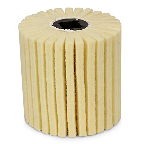 BHA Felt Flap Wheel Buffing and Polishing Drum, 4" x 4" with 3/4" Quad Keyway
