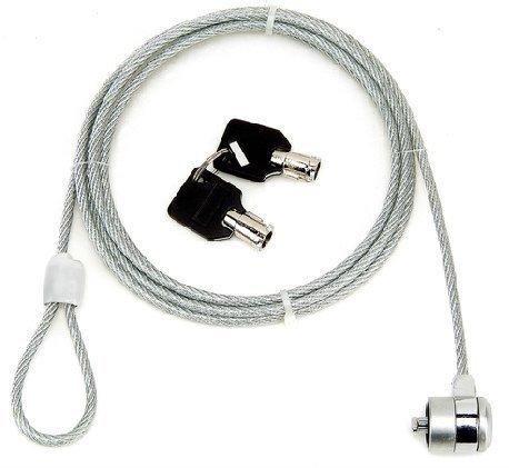 AOMGD 2Pcs 6 feet NoteGuard Kensington Compatible Universal Security Cable Lock with 2 Keys Two Sets black
