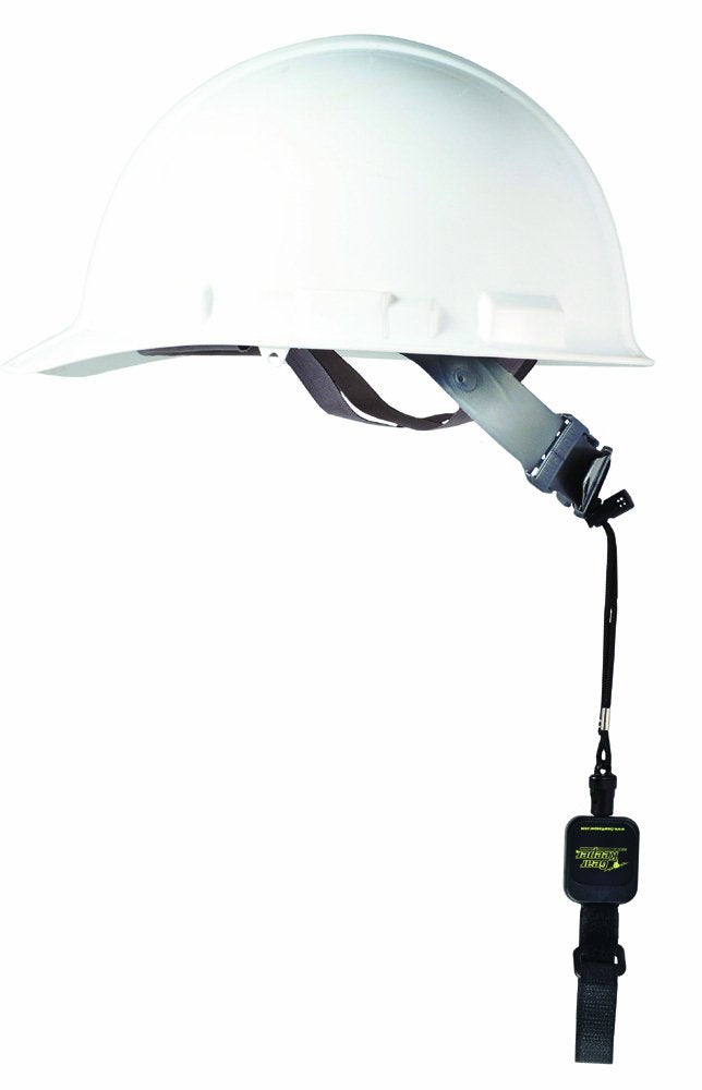 Gear Keeper Hard Hat Tether RT5-5601 Low Profile Retractable Lanyard with 18oz Hard Hat Weight Limit-Self Fastening Strap Vest Mount - 12" Spectra/Nylon Line Extension ANSI/ISEA 121 Compliant-USA Made