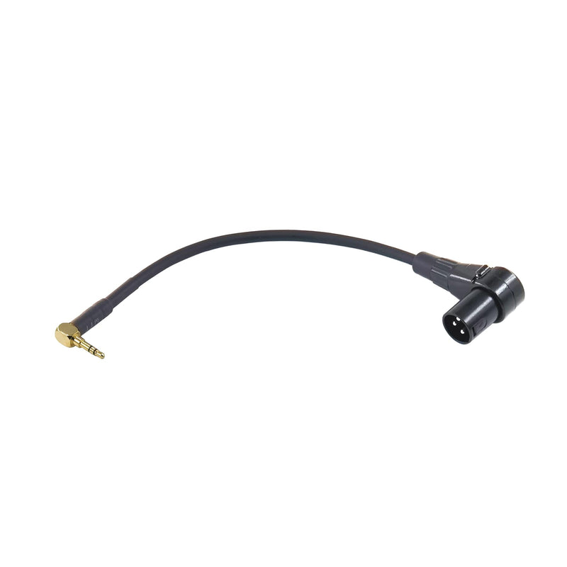WJSTN Right Angle Male XLR to 3.5mm Adapter,3.5mm (1/8 Inch) TRS to XLR Stereo Male to XLR Male Cable (6 inches) 6 inches