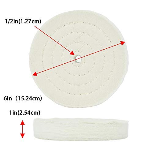 2 x 6" 70 Layer Polishing Disc for Sander Spiral Stitched Mirror Cotton