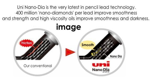 Strength & Deep & Smooth -Uni-ball Extra Fine Diamond Infused Pencil Leads, 0.3 Mm-H-nano Dia 15 Leads X 3 Pack/total 45 Leads/(with Values Japan Original Description of Goods)