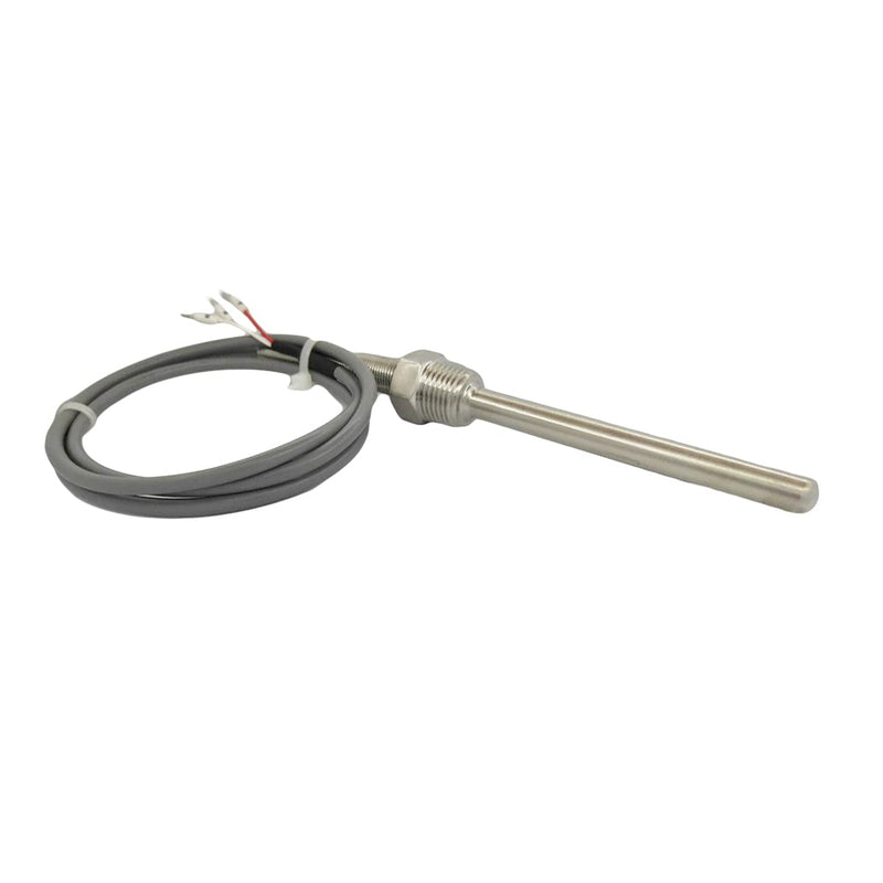RTD PT100 Temperature Sensors Stainless Steel Waterproof Proof Probe, 1/2” NPT Threads & 2m PVC Cable