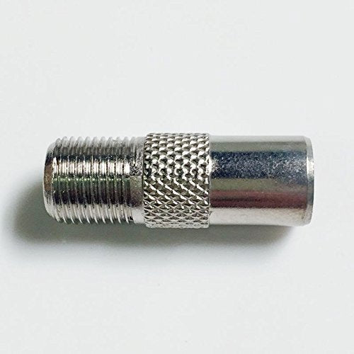 CESS IEC PAL DVB-T TV Male to F-Type Female Coax Adapter AV Connector (LW) (2 Pack)