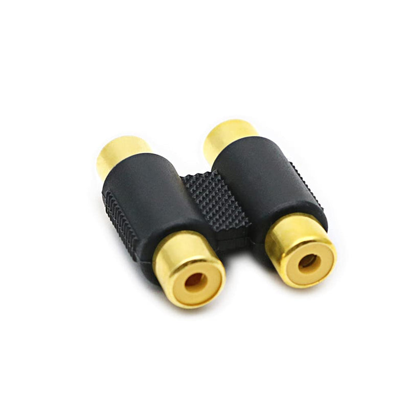RCA Coupler, 6 Pack RCA Female to RCA Female Adapter Audio Video Cable Extension for Amplifier, Subwoofer
