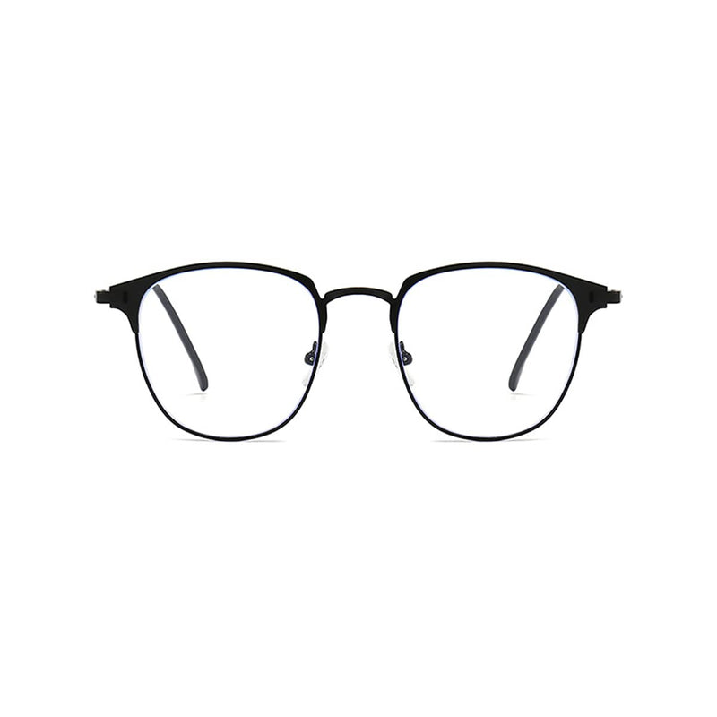 DEPEYE Blue Light Blocking Myopia Glasses Metal Frame Retro Nearsighted Glasses 0.5 to 4.0 Strength Spectacles -1.0 Black