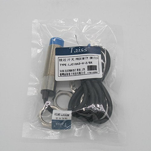 Taiss LJC18A3-H-Z/BX Proximity Switch 1-10mm Sensor Switch Capacitance Proximity Sensor Switch NPN NO（Normally Open） DC 6-36V 300mA M18 3-Wire