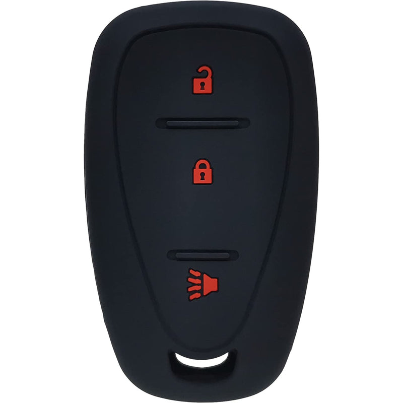 GFDesign 2 Pcs Silicone 3 Buttons Key Fob Cover Remote Case Keyless Protector Compatible with Chevrolet Chevy Malibu Blazer Camaro Cruze Equinox Malibu Limited Sonic Spark Traverse Trax Volt 2016-2019