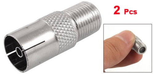 uxcell 2pcs Antenna CATV TV FM PAL Female to F Female Jack RF Coax Adapter