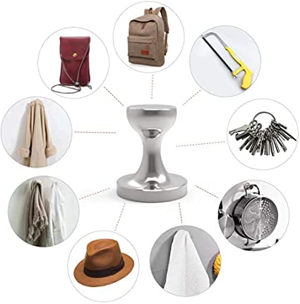 MHDMAG Coat Magnetic Hooks Heavy Duty Magnet Hanger, Magnet Hooks with Rare Earth Neodymium for Home, Office, Workplace or Traveling(D36 Sliver-4) medium package 4pcs Silver