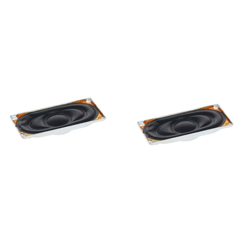 Fielect 2Pcs DIY Magnetic Speaker 2W 8 Ohm 40 x 20mm (L x W) Rectangle Shape Replacement Loudspeaker