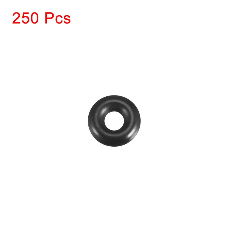 uxcell Nitrile Rubber O-Rings 6mm OD 2mm ID 2mm Width, Metric Sealing Gasket, Pack of 250