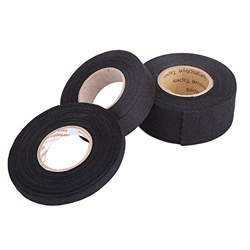 Insulation Tape Black,High Temperature Resistant Automotive Wiring Harness Tape Car Electrical Self Adhesive Anti Squeak Tape for Mercedes BMW VW Audi (32mm×11.5m) 32mm×11.5m