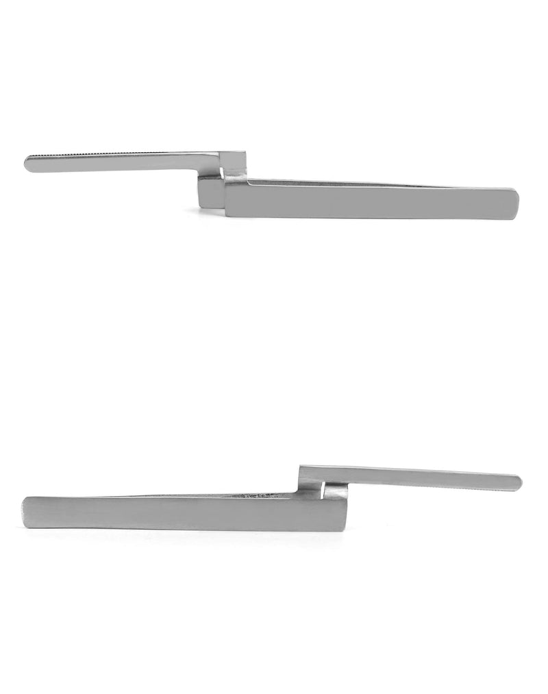 QWORK Dental Tweezers Straight Pliers, 2 Pack Multipurpose Pliers Straight Grip Stainless Steel Tweezers for Firmly Holding Joint Paper, Suitable for Home, Dentist, Student