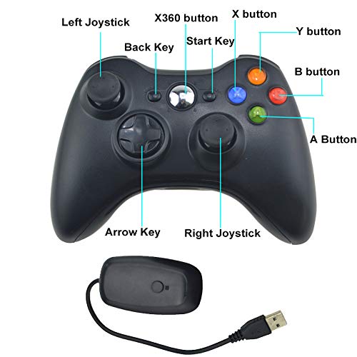 Lyyes Xbox 360 Wireless Controller with Vibration Controller for Xbox 360