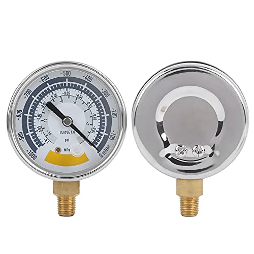 Accurate Pressure Gauge, Air Gauge, 0-14 PSI Vacuum Meter, Industrial Measuring Tools, NPT1/8" Connector for Vacuum Pump