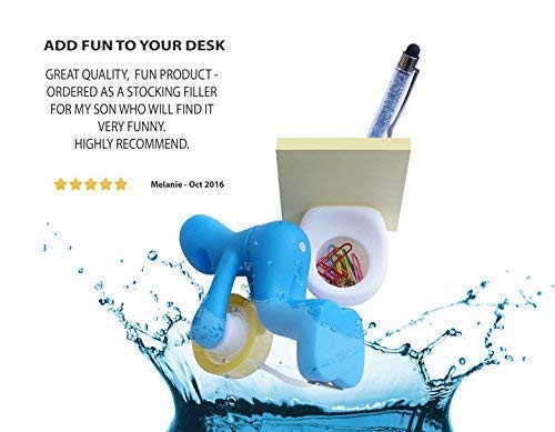 The Butt – Funny Gift for Men or Women who Have Everything – Novelty Tape Dispenser with Pen Holder – Great as an Unusual Going Away Gift for Coworker – Office Gag Gift Blue