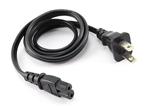 CablesOnline, 5-Pack 3ft 2-Prong Figure-8 Replacement Non-Polarized Computer Power Cord Cable, (PC-10703-5)