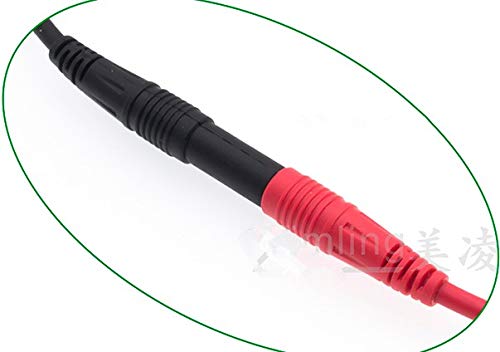 ZYAMY 2pcs Meter Test Lead Extension Male to Female Connector 4mm Banana Plug to Jack Heavy Duty Silicone Wires Multimeter Leads Probes Adapter (1pcs Red + 1pcs Black)