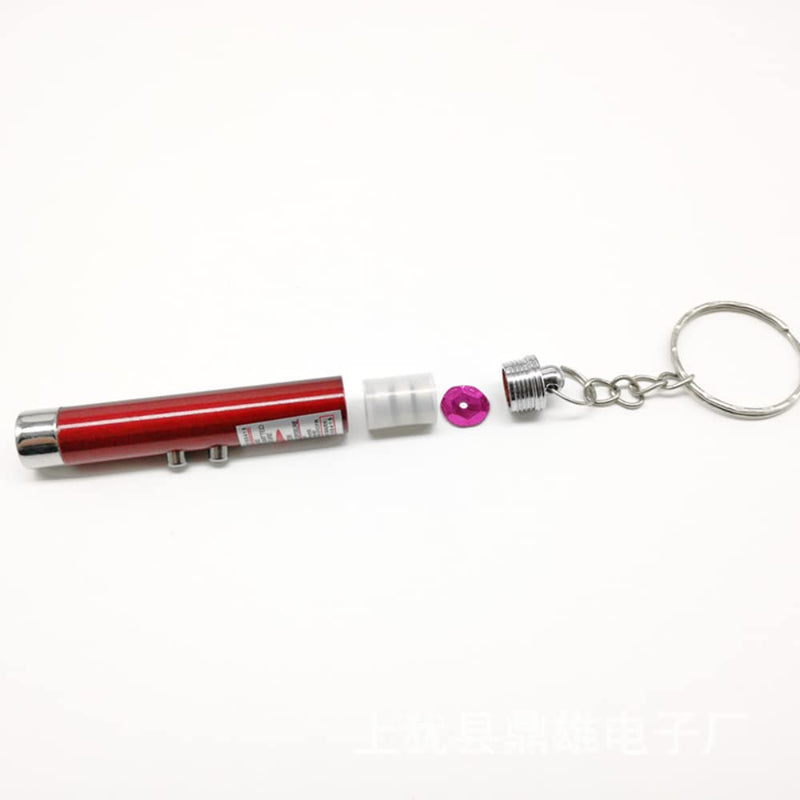 Mini Cat Toys Laser Pointer Pen Keychain Flashlight Funny Dog Stick Pet Lamp White Light LED Infrared Button Electronics Included (6 Color Mix Pack, 6 Color Mix) 6 color mix Pack