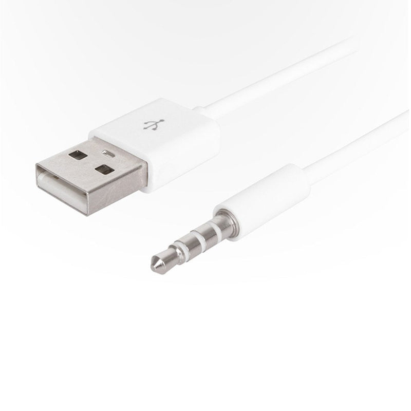 iPod Shuffle Cable, iAbler 2 Pack 3.5mm Jack/Plug to USB USB Power Charger Sync Data Transfer Cable for iPod Shuffle 3rd 4th 5th MP3/MP4