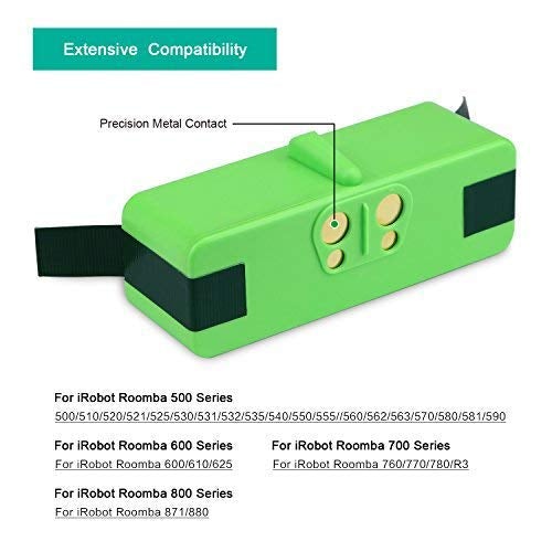 melasta 6400mAh Lithium Battery Replacement for iRobot Roomba 675 655 650 860 870 880 890 660 677 770 780 535 551 585 595 & 500Â 600Â 700Â 800Â Series