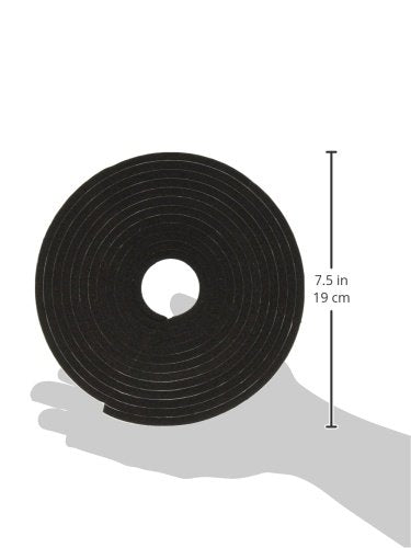 3M 4504 Vinyl Foam Tape, 1" Width x 5yd Length (1 roll) 5 Yards 1 inches Black