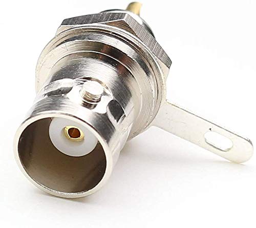 QMseller BNC Chassis Panel Mount Socket Female Jack Solder Type Connectors Adapter 6-Pack