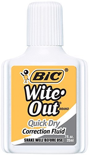 Wite Out Quick Dry Correction Fluid, 0.7 FL oz (Pack of 3) 0.7 oz (Pack of 3)