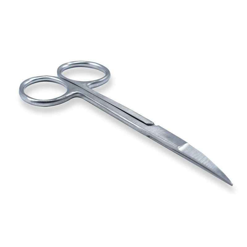 Iris Micro Dissecting Dental Lab Sharp Scissors, 4.5" (11.43cm) Fine Point Curved, Stainless Steel