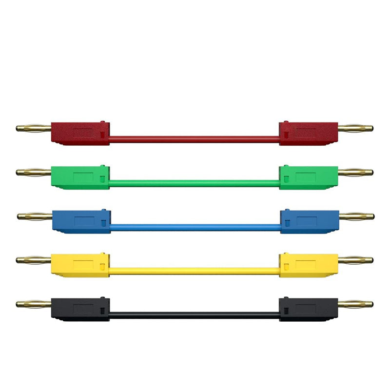 CZJZDZ 5pcs 2mm Stackable Banana Plug Test Lead, Jumper Wire Electrical Testing Cable line J.70001