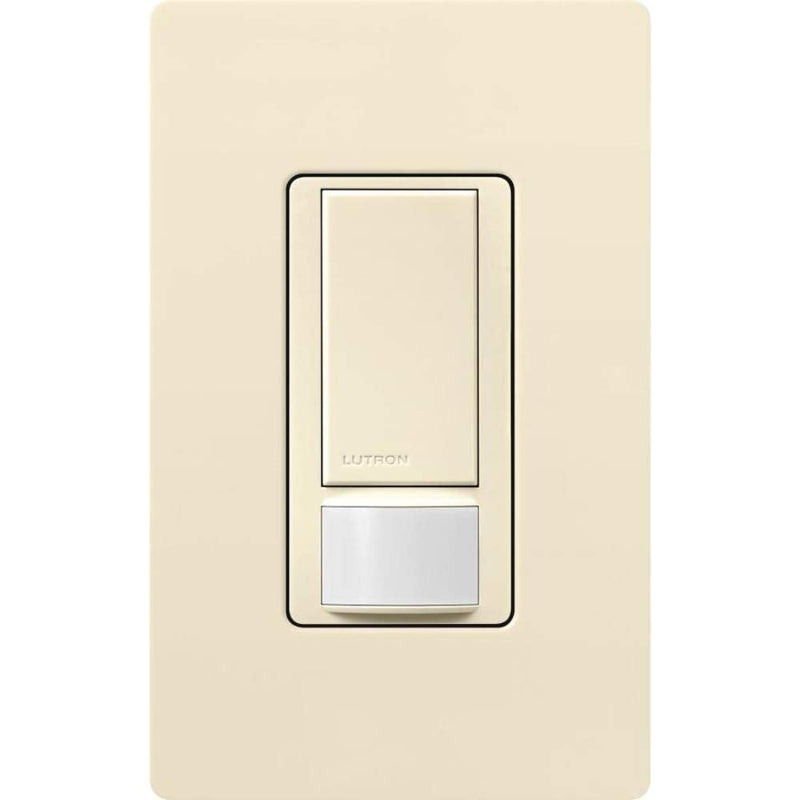 Lutron Maestro Motion Sensor Switch | No Neutral Required, 150W LED, Single Pole | MS-OPS2-AL, Almond 1 Pack