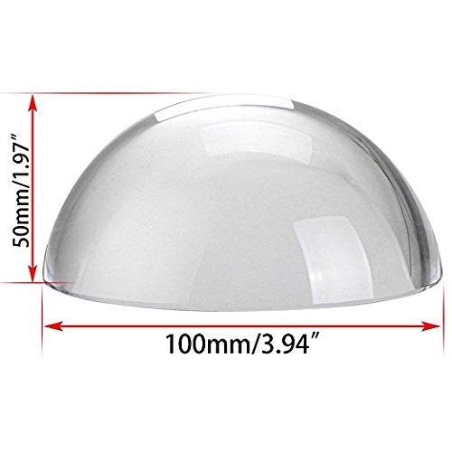 3.9" Magnifying Glass Dome Paperweight Photography Decoration 5X Optical Magnifier Reading Aid for Reading Blueprints Maps