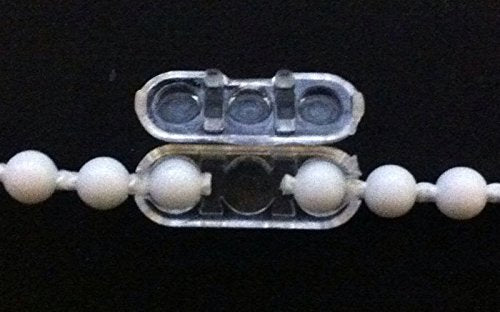 10 QTY: RollEase Clear Plastic Chain Connector for #10 or #6 Beaded Chain for Roller Shades