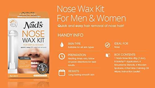 Nad's Nose Wax Kit for Men & Women - Waxing Kit for Quick & Easy Nose Hair Removal, 1 Count