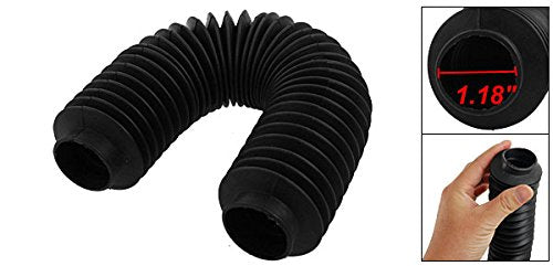 uxcell a11092800ux0258 Machinery Black Rubber Flexibility Corrugated Sleeve Bellows, Steel
