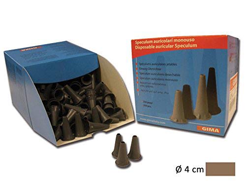 GIMA - Mini disposable ear speculum, Ø 4 mm, gray color, latex free, pack of 250 pieces gray