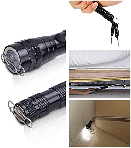 VIBELITE Magnet 3 LED Magnetic Pickup tool, Telescoping Flexible Extensible Led Flashlights,Perfect Mechanic pick-up tools gifts for men, 4 x LR44 Batteries (Included) 1Pack Light Black