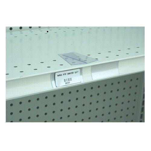250 Clear Plastic Gondola Shelving Ticket Molding Insert Strips 2.5" x 1.25" 2.5" x 1.25" 250 Pack